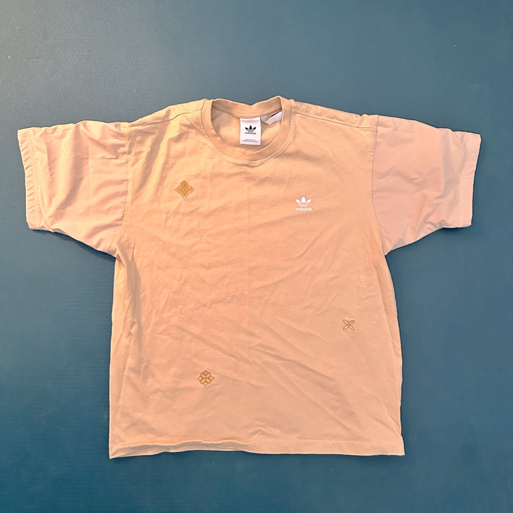 Adidas Beige CNY tee shirt size Med